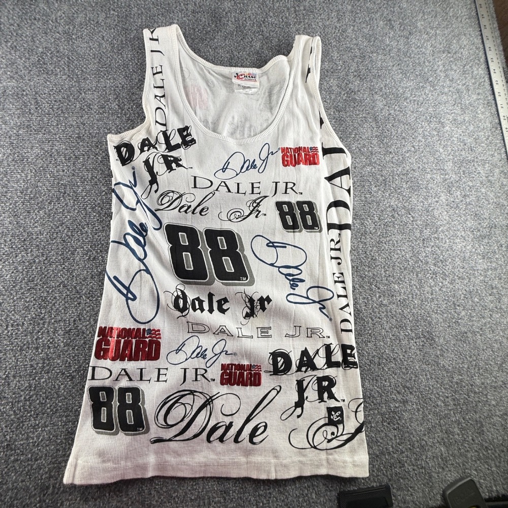 Chase Authentics NASCAR Dale Earnhardt Jr 88 National Guard Tank Top White Large